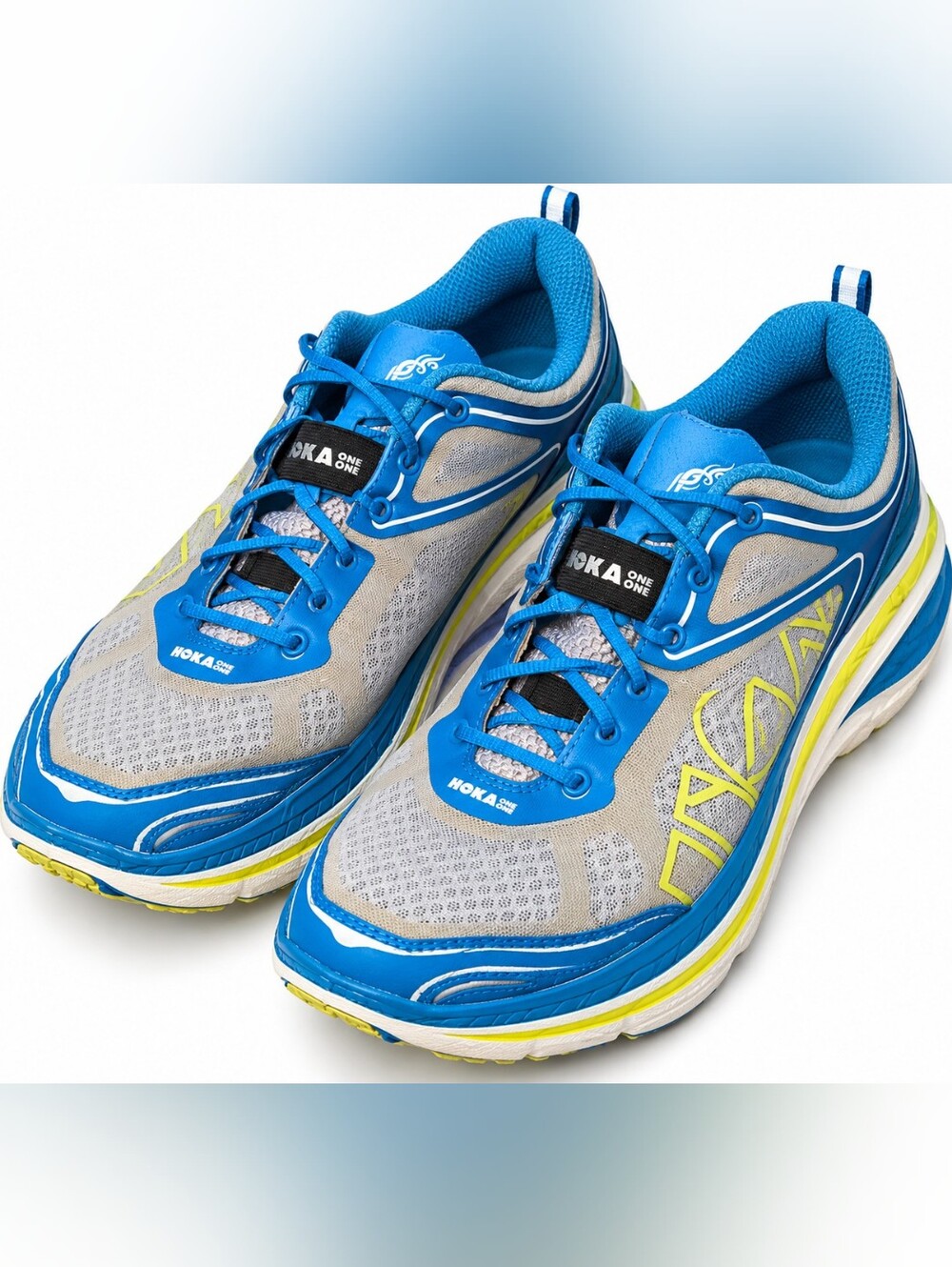 HOKA ONE ONE Bondi 3 Men’s Size 14 Blue Gray Running Shoes Athletic Sneakers